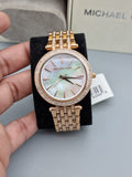 Buy Shop Michael Kors Darci Mother of Pearl Dial Rose Gold Steel Strap Watch for Women - MK3220 USA Online