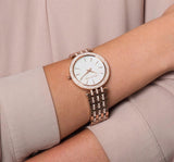 Buy Shop Michael Kors Darci Mother of Pearl Dial Rose Gold Steel Strap Watch for Women - MK3220 USA Online