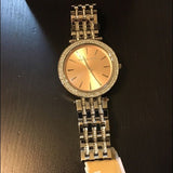 Buy Shop Michael Kors Darci Orange Dial Silver Stainless Steel Strap Watch for Women - MK3218 USA Online