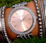 Buy Shop Michael Kors Darci Orange Dial Silver Stainless Steel Strap Watch for Women - MK3218 USA Online