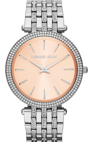 Buy Shop Michael Kors Darci Orange Dial Silver Stainless Steel Strap Watch for Women - MK3218 USA Online