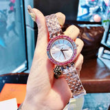 Buy Shop Michael Kors Darci Pave Silver Dial Rose Gold Steel Strap Watch For Women - MK4517 USA Online