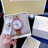 Buy Shop Michael Kors Darci Pave Silver Dial Rose Gold Steel Strap Watch For Women - MK4517 USA Online