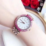 Buy Shop Michael Kors Darci Pave Silver Dial Rose Gold Steel Strap Watch For Women - MK4517 USA Online