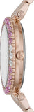 Buy Shop Michael Kors Darci Pave Silver Dial Rose Gold Steel Strap Watch For Women - MK4517 USA Online