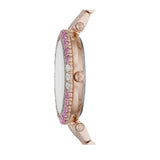 Buy Shop Michael Kors Darci Pave Silver Dial Rose Gold Steel Strap Watch For Women - MK4517 USA Online