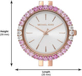 Buy Shop Michael Kors Darci Pave Silver Dial Rose Gold Steel Strap Watch For Women - MK4517 USA Online