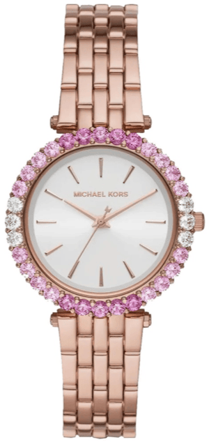 Buy Shop Michael Kors Darci Pave Silver Dial Rose Gold Steel Strap Watch For Women - MK4517 USA Online