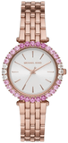 Buy Shop Michael Kors Darci Pave Silver Dial Rose Gold Steel Strap Watch For Women - MK4517 USA Online