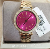 Buy Shop Michael Kors Darci Pink Dial Gold Steel Strap Watch for Women - MK3444 USA Online
