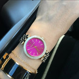 Buy Shop Michael Kors Darci Pink Dial Gold Steel Strap Watch for Women - MK3444 USA Online