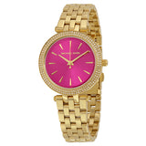 Buy Shop Michael Kors Darci Pink Dial Gold Steel Strap Watch for Women - MK3444 USA Online