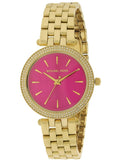 Buy Shop Michael Kors Darci Pink Dial Gold Steel Strap Watch for Women - MK3444 USA Online