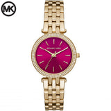 Buy Shop Michael Kors Darci Pink Dial Gold Steel Strap Watch for Women - MK3444 USA Online