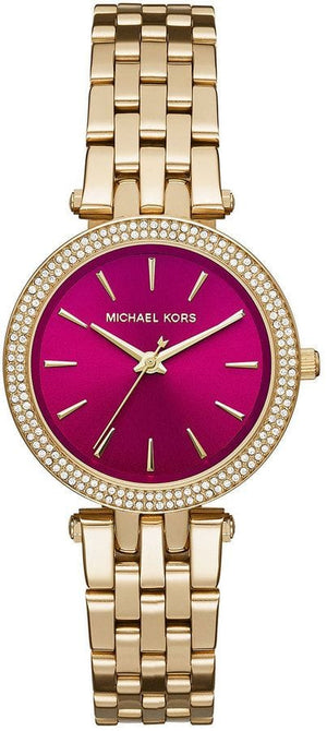 Buy Shop Michael Kors Darci Pink Dial Gold Steel Strap Watch for Women - MK3444 USA Online