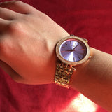Buy Shop Michael Kors Darci Purple Dial Rose Gold Steel Strap Watch for Women - MK3400 USA Online