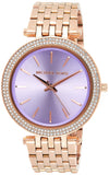 Buy Shop Michael Kors Darci Purple Dial Rose Gold Steel Strap Watch for Women - MK3400 USA Online
