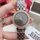 Buy Shop Michael Kors Darci Quartz Grey Dial Grey Steel Strap Watch For Women - MK3432 USA Online