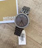 Buy Shop Michael Kors Darci Quartz Mother of Pearl Grey Dial Grey Steel Strap Watch For Women - MK3433 USA Online
