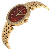 Buy Shop Michael Kors Darci Quartz Mother of Pearl Red Dial Gold Steel Strap Watch For Women - MK3583 USA Online