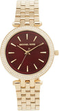 Buy Shop Michael Kors Darci Quartz Mother of Pearl Red Dial Gold Steel Strap Watch For Women - MK3583 USA Online