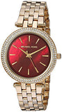 Buy Shop Michael Kors Darci Quartz Mother of Pearl Red Dial Gold Steel Strap Watch For Women - MK3583 USA Online