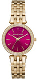 Buy Shop Michael Kors Darci Quartz Mother of Pearl Red Dial Gold Steel Strap Watch For Women - MK3583 USA Online