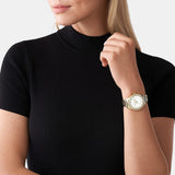 Buy Shop Michael Kors Darci Quartz Mother of Pearl White Dial Rose Gold Mesh Bracelet Watch For Women - MK4519 USA Online