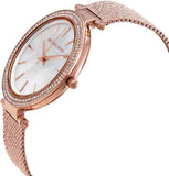 Buy Shop Michael Kors Darci Quartz Mother of Pearl White Dial Rose Gold Mesh Bracelet Watch For Women - MK4519 USA Online