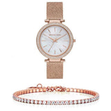 Buy Shop Michael Kors Darci Quartz Mother of Pearl White Dial Rose Gold Mesh Bracelet Watch For Women - MK4519 USA Online