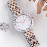 Buy Shop Michael Kors Darci Quartz Silver Dial Two Tone Steel Strap Watch For Women - MK4515 USA Online