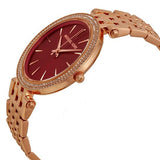 Buy Shop Michael Kors Darci Red DIal Rose Gold Stainless Steel Strap Watch for Women - MK3378 USA Online