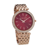 Buy Shop Michael Kors Darci Red DIal Rose Gold Stainless Steel Strap Watch for Women - MK3378 USA Online