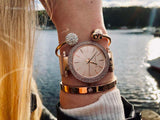 Buy Shop Michael Kors Darci Rose Gold Dial Rose Gold Mesh Bracelet Watch for Women - MK3369 USA Online
