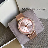 Buy Shop Michael Kors Darci Rose Gold Dial Rose Gold Mesh Bracelet Watch for Women - MK3369 USA Online