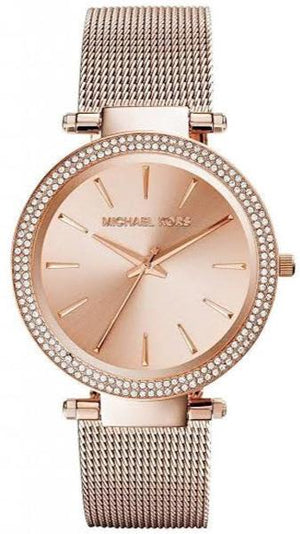 Buy Shop Michael Kors Darci Rose Gold Dial Rose Gold Mesh Bracelet Watch for Women - MK3369 USA Online