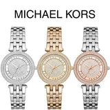 Buy Shop Michael Kors Darci Rose Gold Dial Silver Steel Strap Watch for Women - MK3446 USA Online