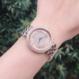 Buy Shop Michael Kors Darci Rose Gold Dial Silver Steel Strap Watch for Women - MK3446 USA Online