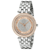 Buy Shop Michael Kors Darci Rose Gold Dial Silver Steel Strap Watch for Women - MK3446 USA Online