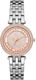 Buy Shop Michael Kors Darci Rose Gold Dial Silver Steel Strap Watch for Women - MK3446 USA Online