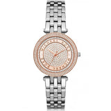 Buy Shop Michael Kors Darci Rose Gold Dial Silver Steel Strap Watch for Women - MK3446 USA Online