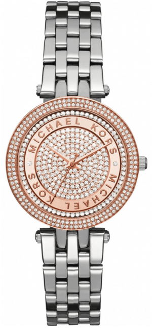 Buy Shop Michael Kors Darci Rose Gold Dial Silver Steel Strap Watch for Women - MK3446 USA Online