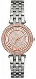 Buy Shop Michael Kors Darci Rose Gold Dial Silver Steel Strap Watch for Women - MK3446 USA Online