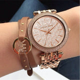 Buy Shop Michael Kors Darci Rose Gold Dial Steel Strap Watch for Women - MK3399 USA Online