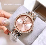 Buy Shop Michael Kors Darci Rose Gold Dial Two Tone Steel Strap Watch for Women - MK3726 USA Online