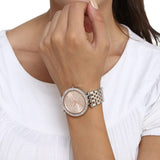 Buy Shop Michael Kors Darci Rose Gold Dial Two Tone Steel Strap Watch for Women - MK3726 USA Online