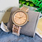 Buy Shop Michael Kors Darci Rose Gold Dial Two Tone Steel Strap Watch for Women - MK4327 USA Online