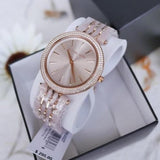 Buy Shop Michael Kors Darci Rose Gold Dial Two Tone Steel Strap Watch for Women - MK4327 USA Online