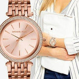 Buy Shop Michael Kors Darci Rose Gold Dial with Diamonds Rose Gold Stainless Steel Strap Watch for Women - MK3192 USA Online