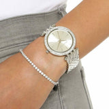Buy Shop Michael Kors Darci Silver Dial Silver Stainless Steel Strap Watch for Women - MK3190 USA Online